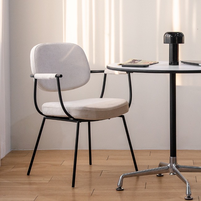 테르 카페의자 팔걸이 디자인 패브릭 의자 4Color