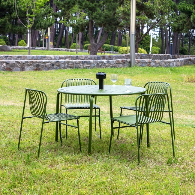 코나 원형 철제 카페 정원 테라스 야외 테이블세트